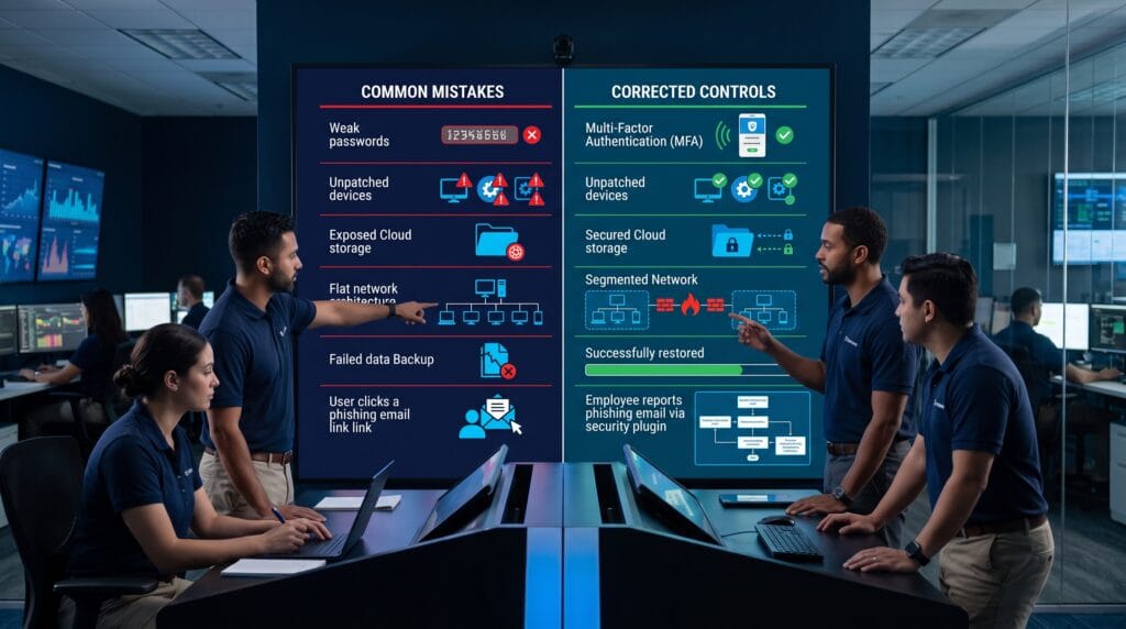common cybersecurity mistakes